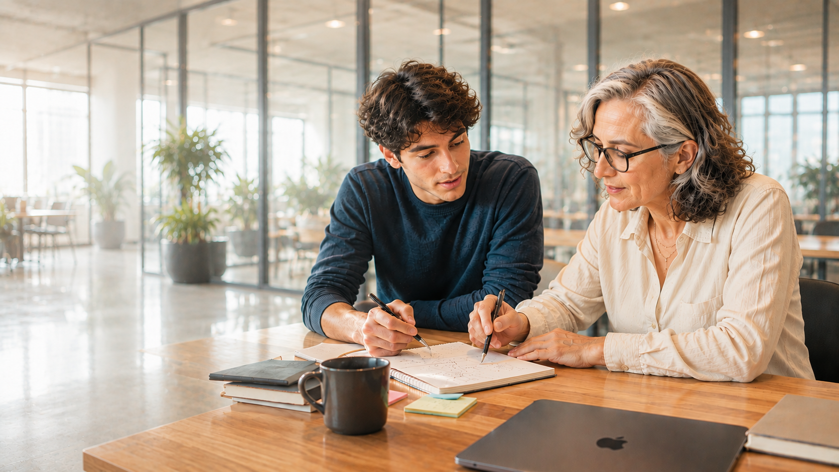 Dos profesionales de distintas generaciones trabajando juntas en Silvora